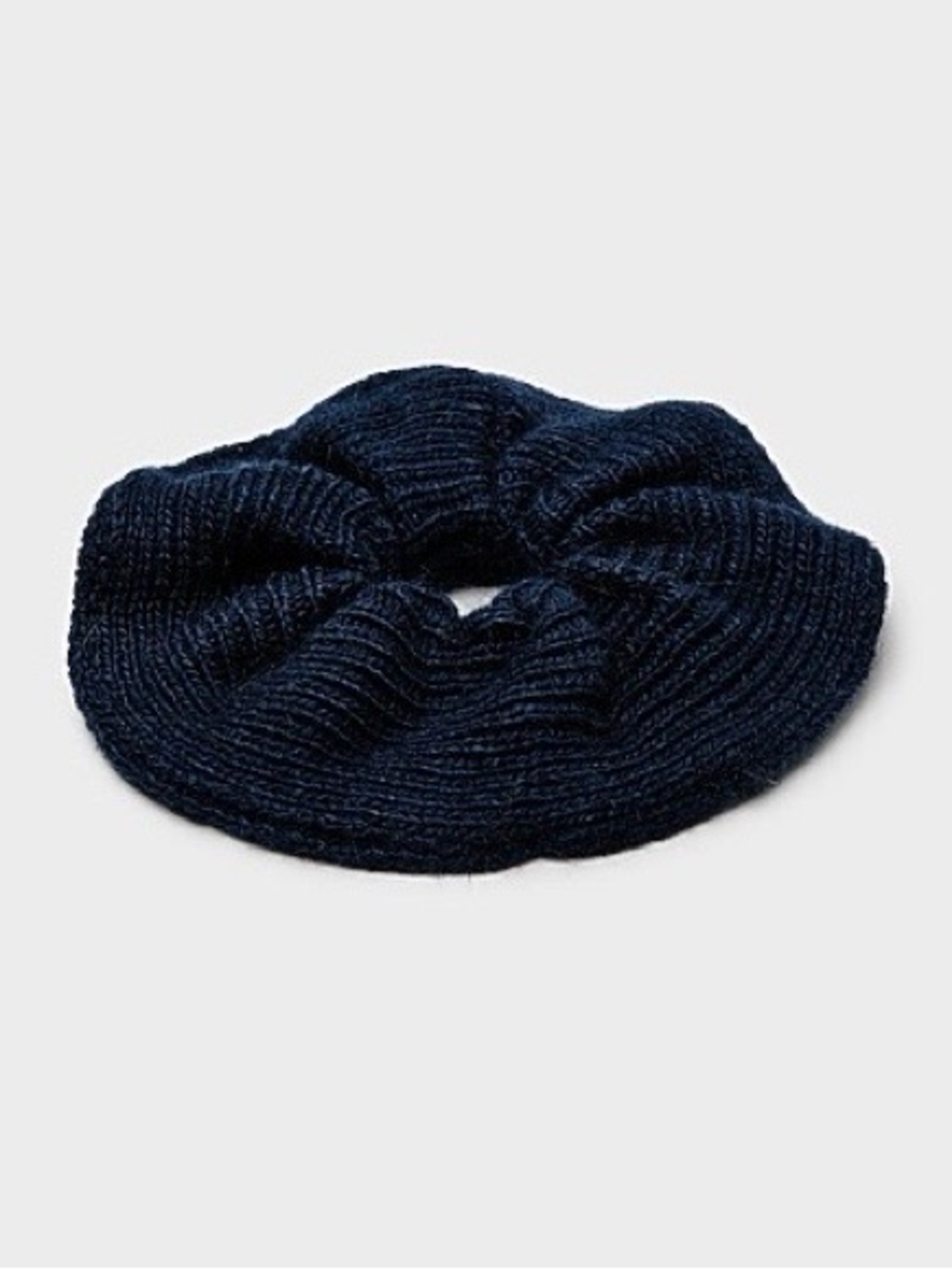 Navy Wool like Knit Scrunchie from Simons BNWT